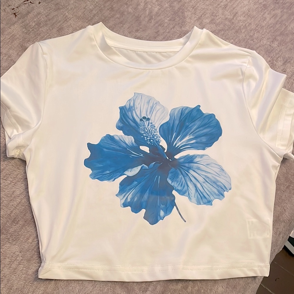 Blue Floral Women's Top